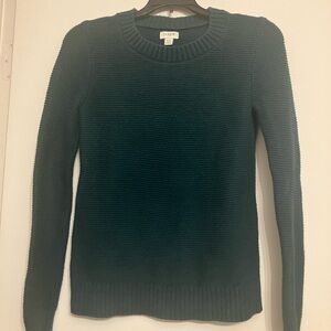 J. Crew Women's long sleeve Deep Teal knit Crew Neck Sweater XXS